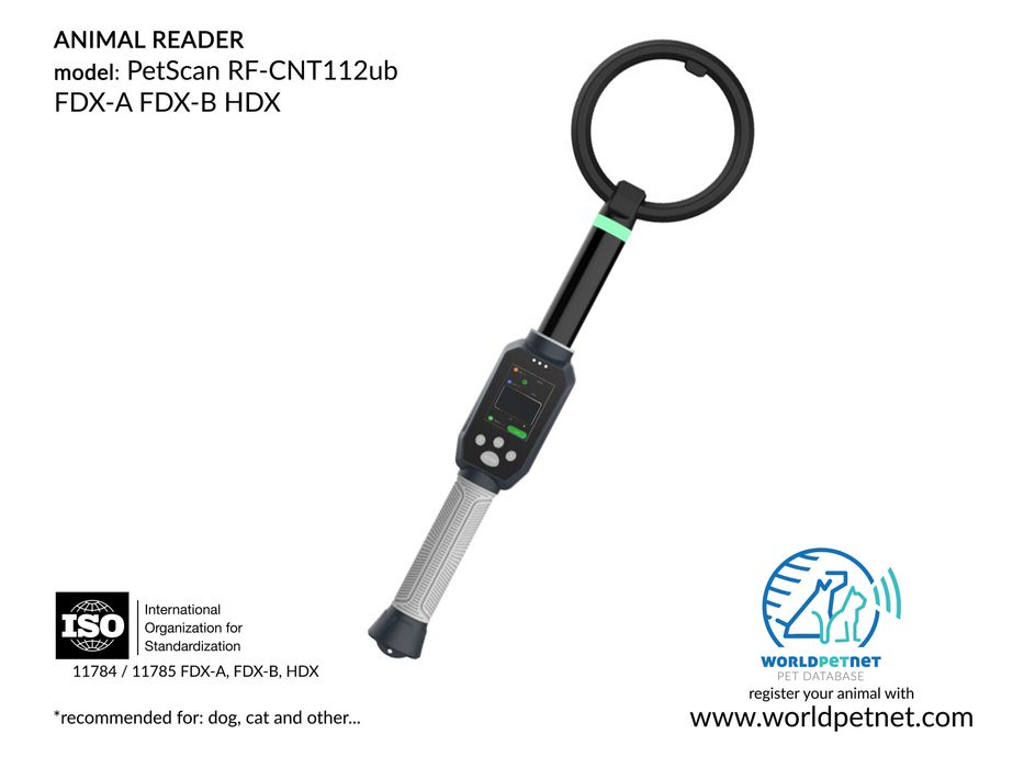 Czytnik mikroczipów PetScan RF-CNT112ub standard FDX-B, FDX-A, HDX