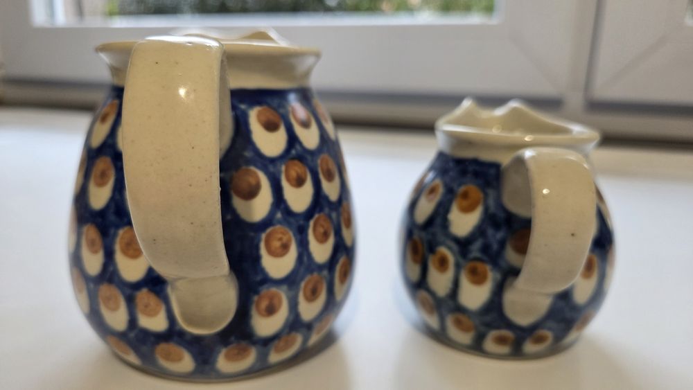 Dzbanek ceramiczny 2 sztuki stare PRL