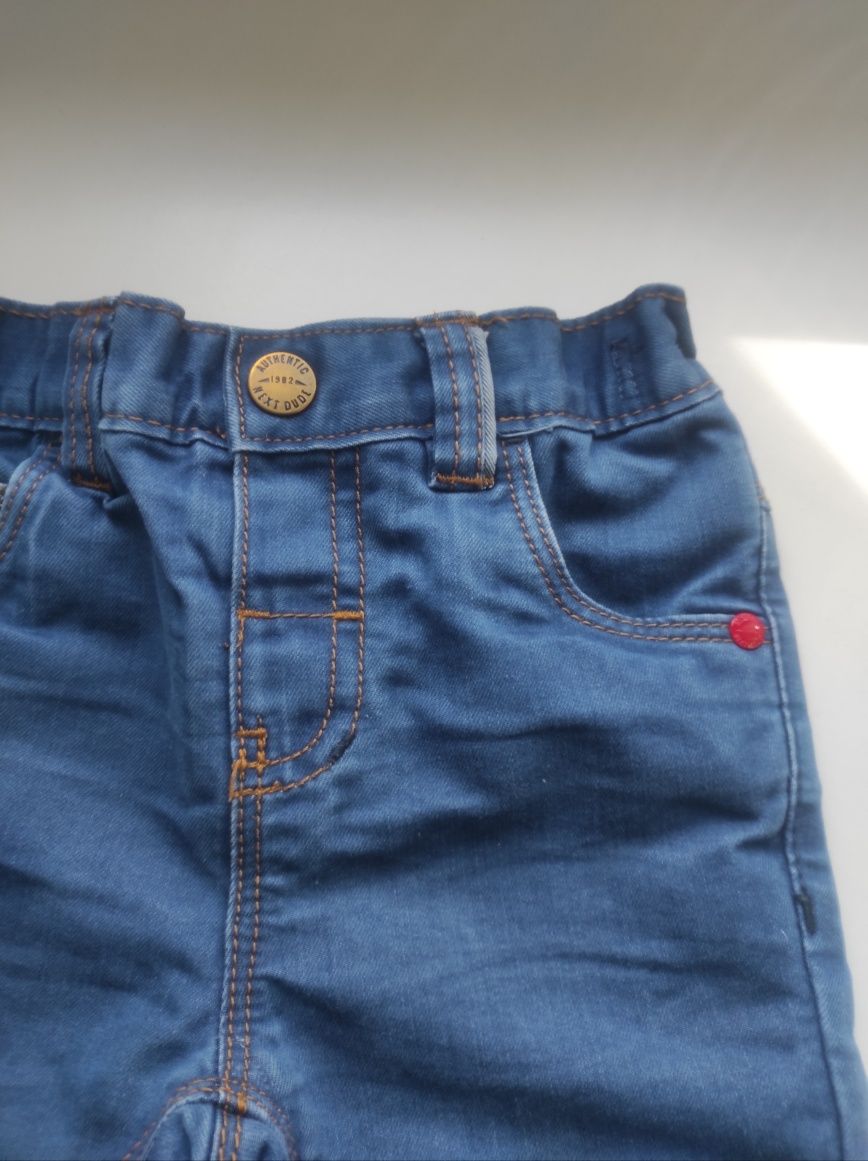 Spodnie jeans, jeansy Next 86,12-18 miesięcy z podszewką