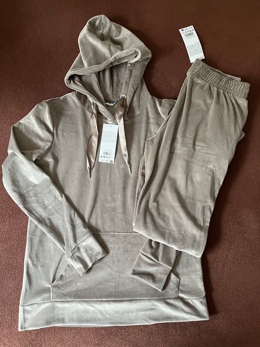nowy komplet/dres welurowy S