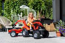 OGROMNY FALK Traktor Koparka na pedały dla dzieci 996Y przycze CASE IH
