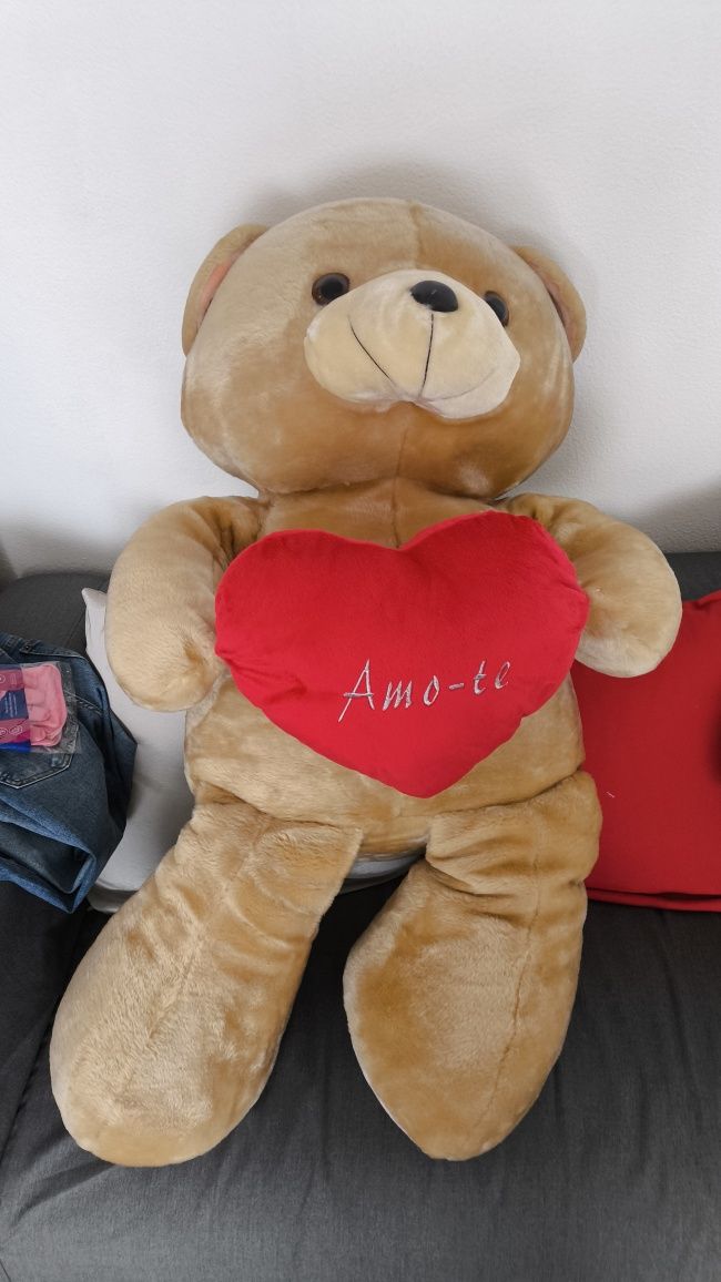 Peluche XL ursinho coração Amo-Te