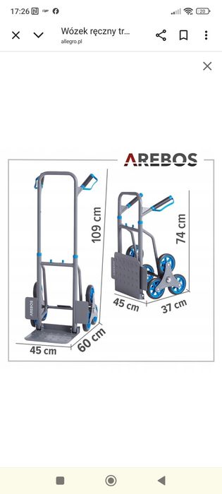 Wózek transportowy schodowy Arebos