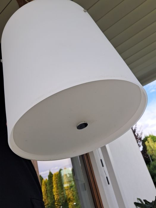 2szt lampa żyrandol szklane białe szkło