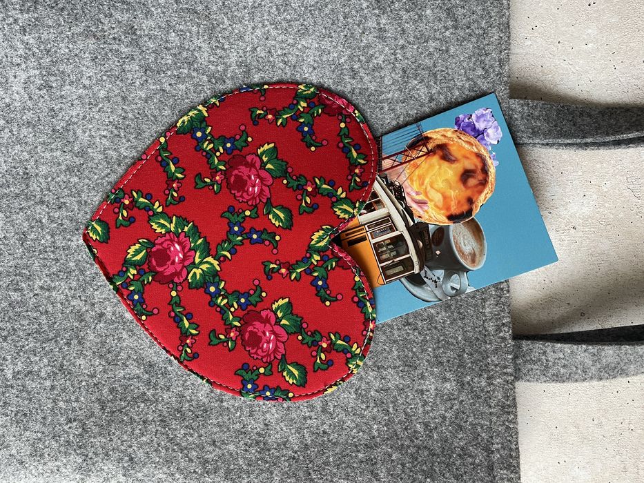 Torba filcowa Góralska Kieszonka Serce Torba na ramię