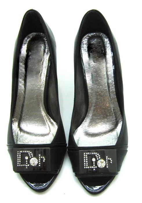 Czółenka Damskie Czarne Skórzane Szpilki R.36