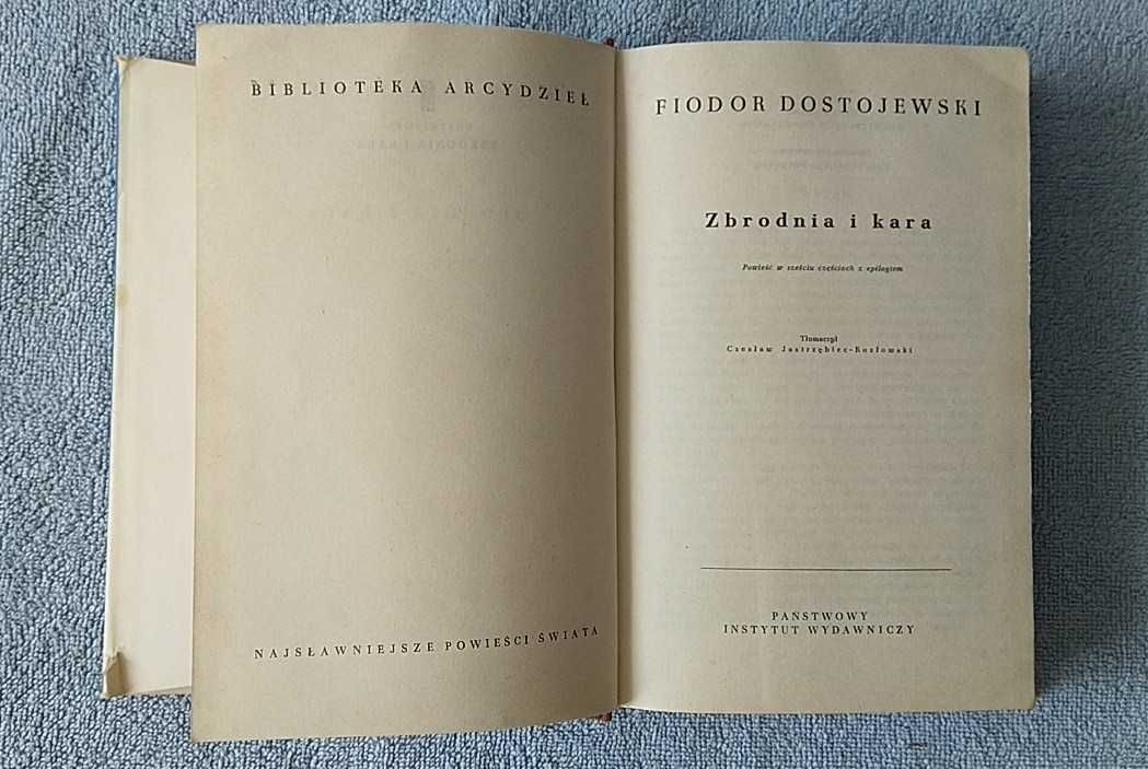 Zbrodnia i kara Fiodor Dostojewski 1957