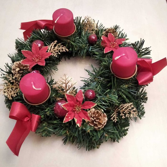 Веночек со свечами Рождественский