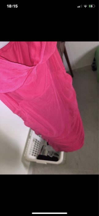 Vestido rosa de festa da shein