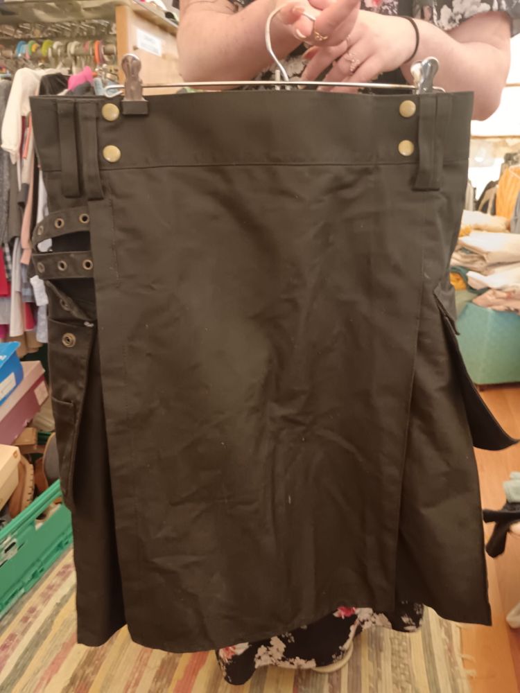 Kilt em tecido preto