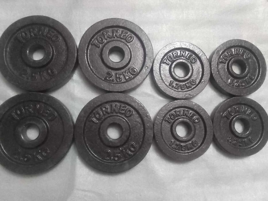 Блины 50 кг, Торнео 2,5 и 1,25 кг гантели штанга на гриф 30 мм, железо