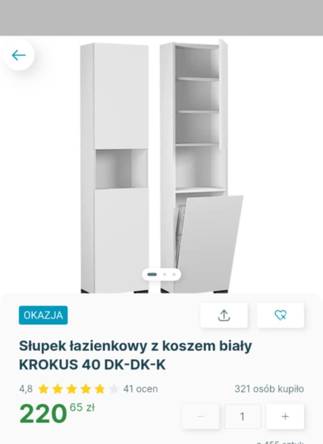 Słupek łazienkowy