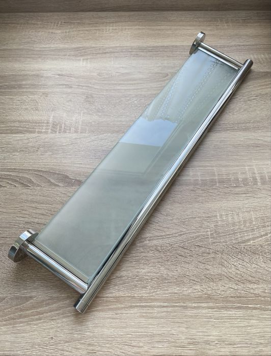 Nowa szklana półka lazienkowa wanna prysznic szklana metal