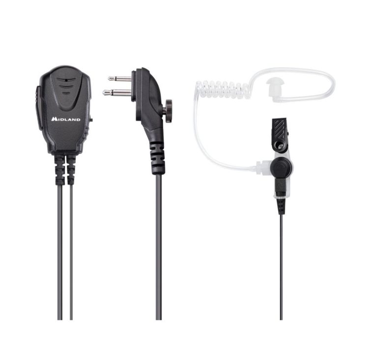 Auriculares 
Fone de ouvido transparente com cabo enrolado
Microfone d