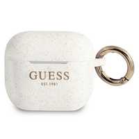 Guess Gua3Sggeh Airpods 3 Cover Biały/White Silicone Glitter