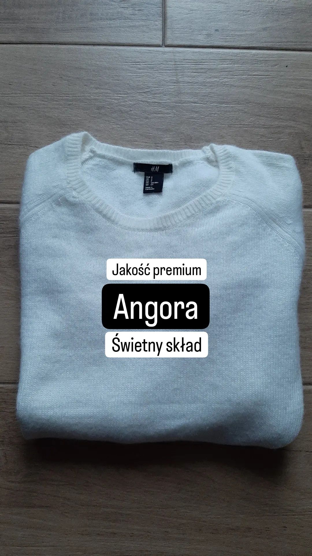 Angorkowy sweterek jak nowy