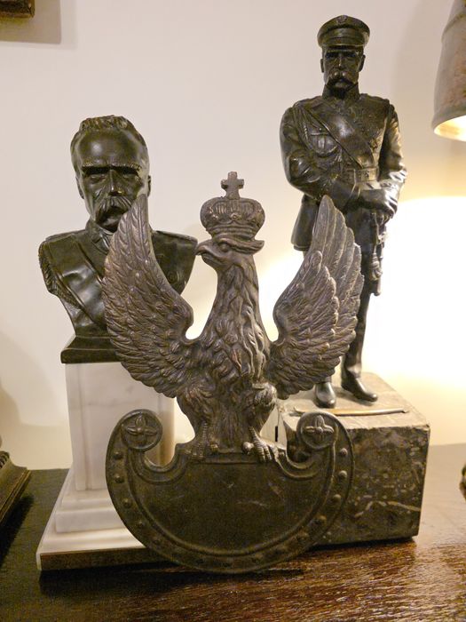 Stary orzeł Legionowy,Piłsudski.Piękna patyna.