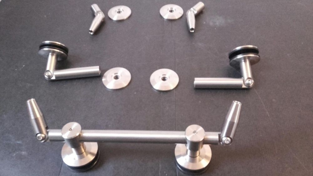 Uchwyt do daszka szklanego podwójny