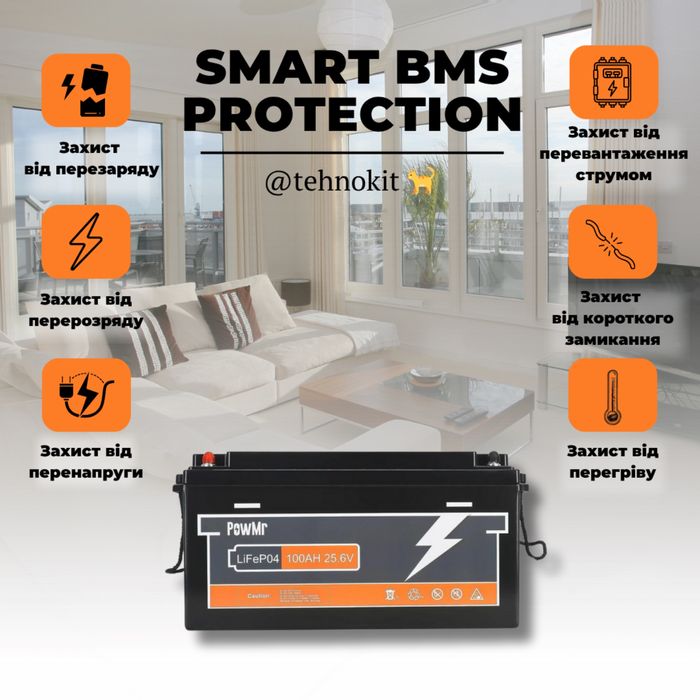 Акумулятор PowMr LiFePO4 24V 100Ah НОВИЙ