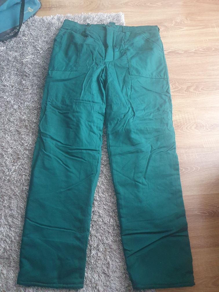 Spodnie zielone, drelich, 2 kieszenie, r . XL, nowe