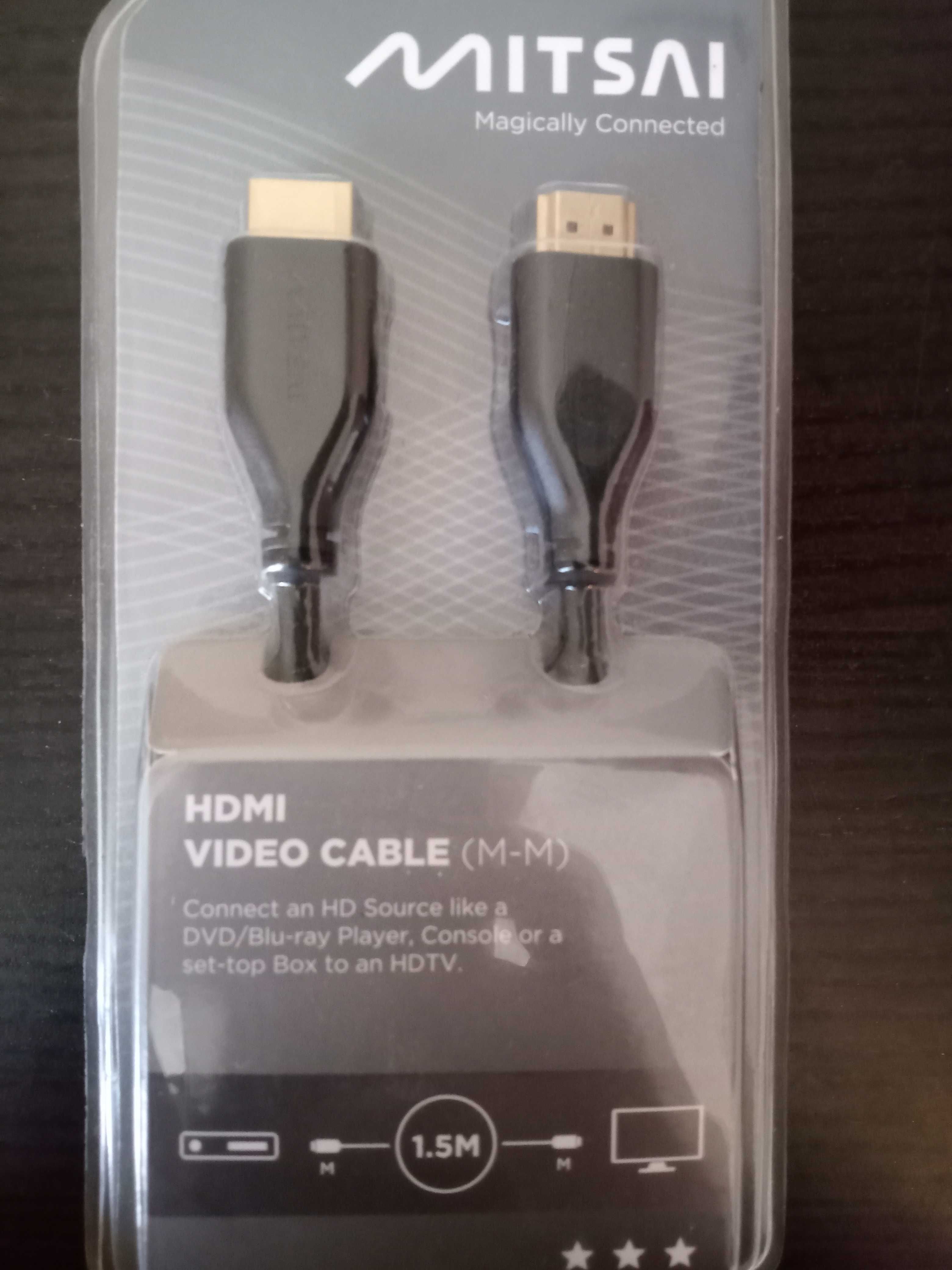 Cabo HDMI "Mitsai" (1.5m) e outros Cabos a 1€