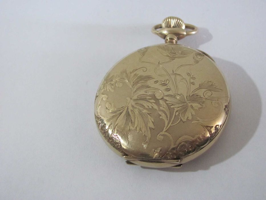 Złocony 130 Letni Duży zegarek Kieszonkowy 17J Waltham