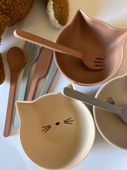 Бамбукові тарілочки , тарілочки для снеків liewood,бамбукові прибори