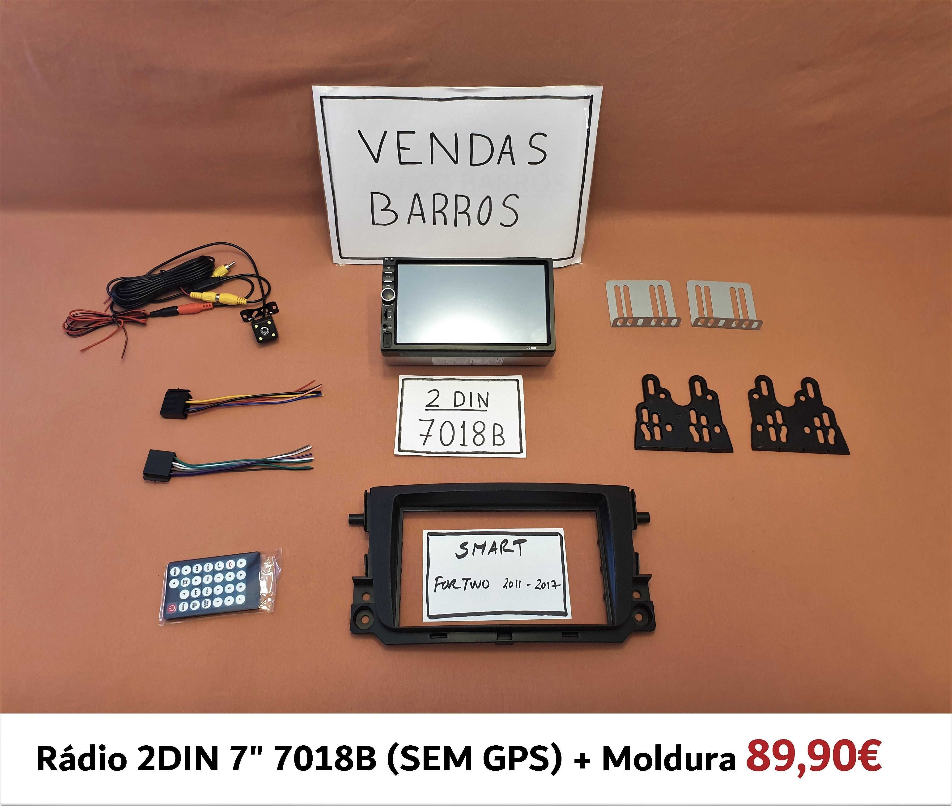 Rádio 2DIN • SMART ForTwo (2007 a 2017)• ForFour • Android GPS 451 454