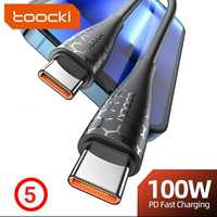 Кабель toocki 100w 7a usb*typeC,usb*lightning,typeC*typeC