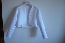 bolerka do komuni białe z długim rękawem 152 cm /xl