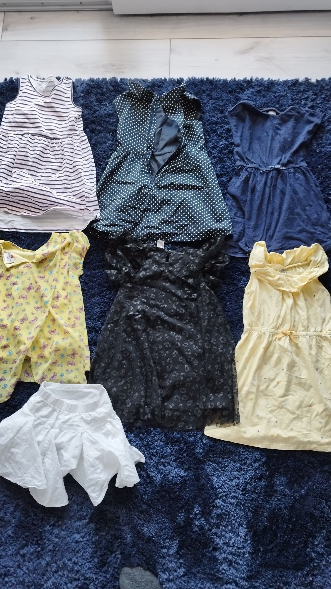 Komplet sukienek dla dziewczynki 122, 6-7 lat