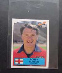 Cromo futebol Bobby Robson UEFA Euro Germany 88 da Panini