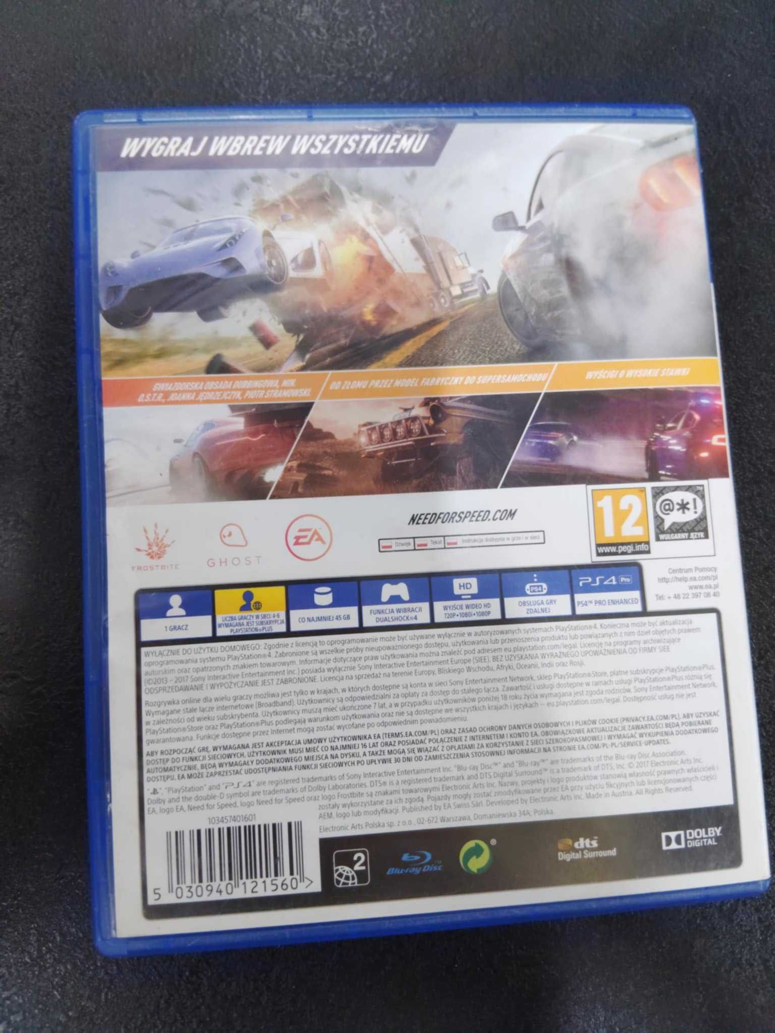Need for Speed Payback PS4 Mówią po Polsku w grze / nfs ps4 i ps5