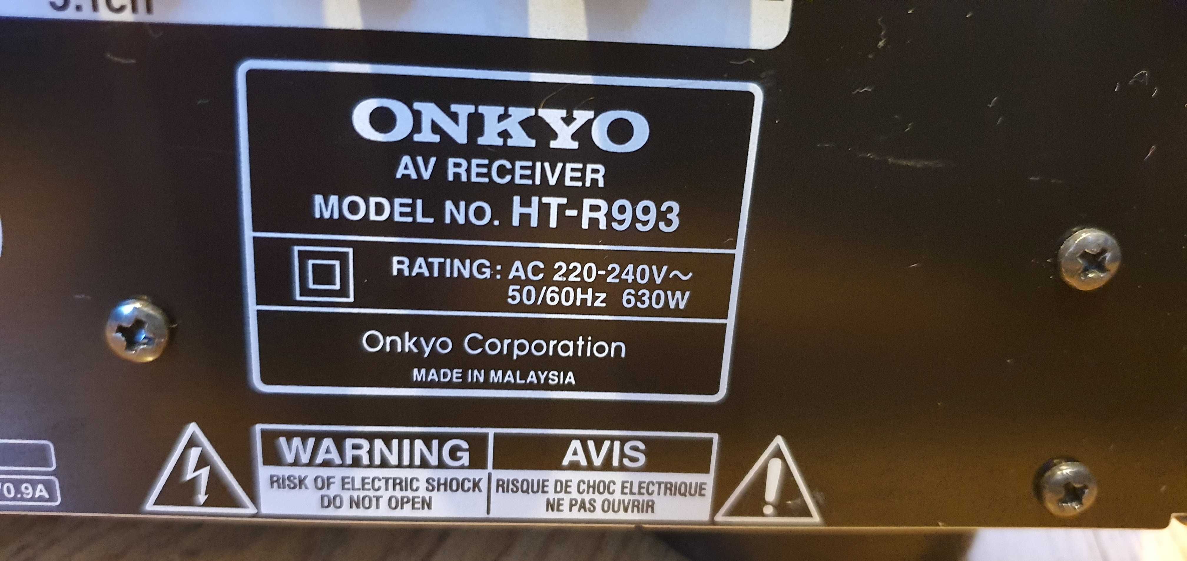 ONKYO HT-R993 THX DOLBY ATMOS,Dolby Vision  Wi-Fi, Bluetooth,  4K