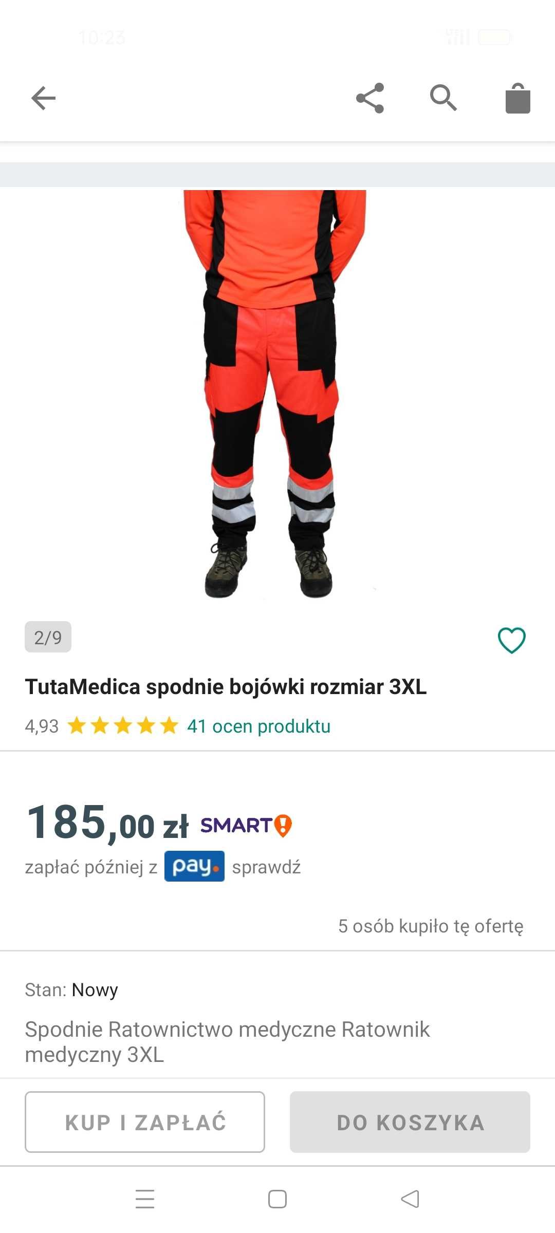 Spodnie bojówki ratownicze tutamedica 3xl