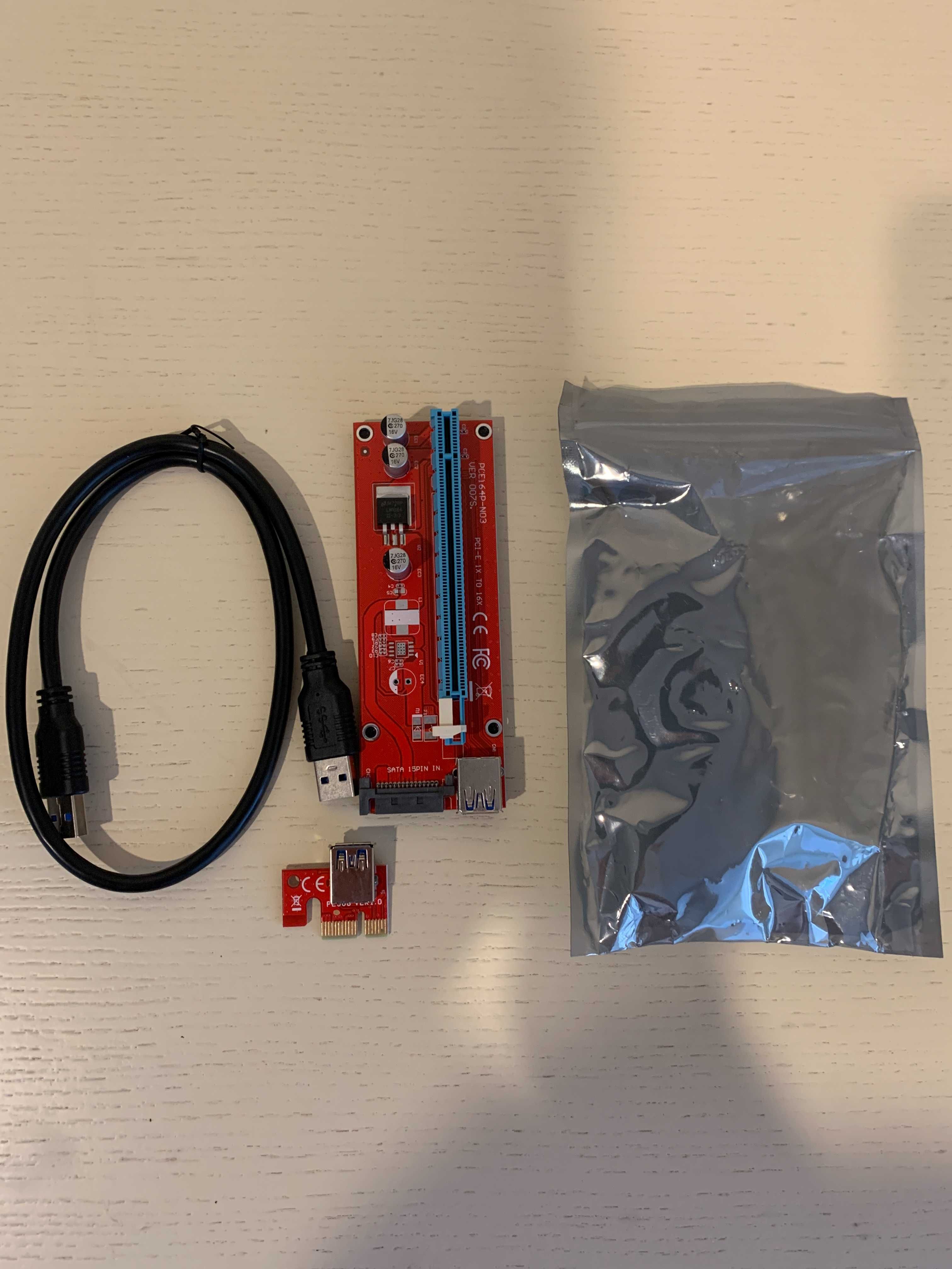 Райзер 007s PCI-E 1x на 16x