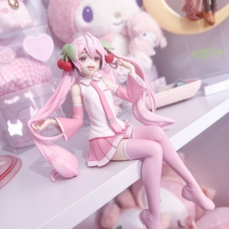 Sakura Miku noodle stopper figure