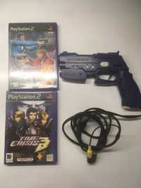 PS2 - Time Crisis 2 + Time Crisis 3 + Guncom