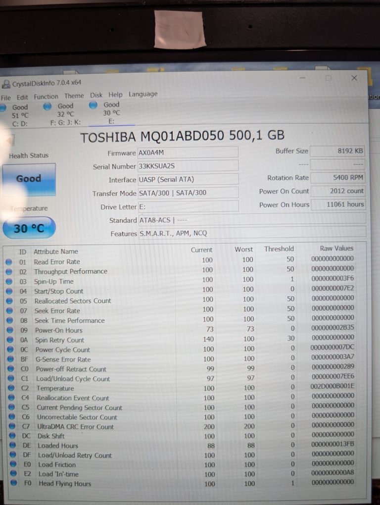 Hdd Toshiba 2,5 500gb