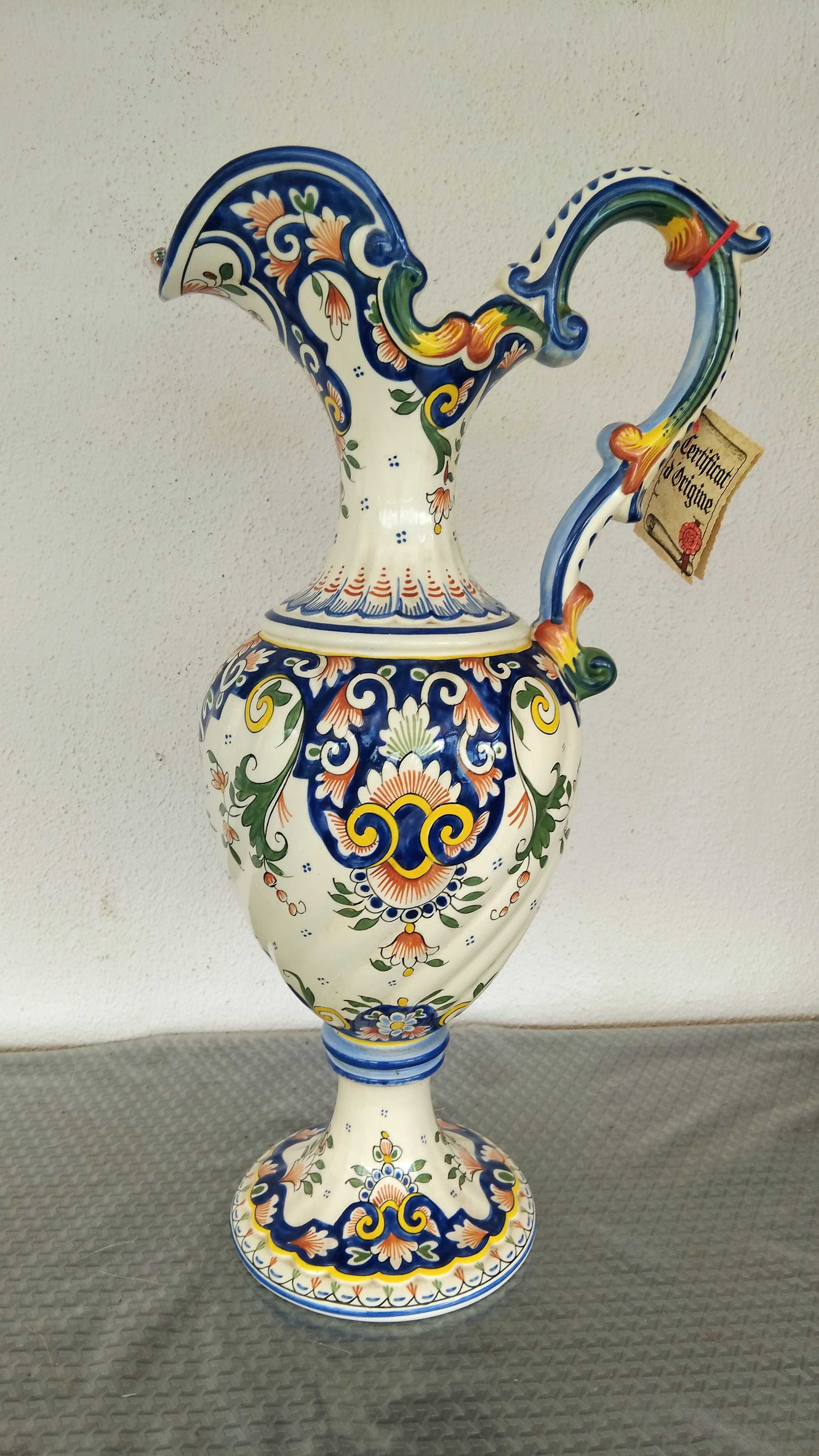 Кувшин,ваза керамическая.40х17см.Сертификат.Ручная работа.Франция