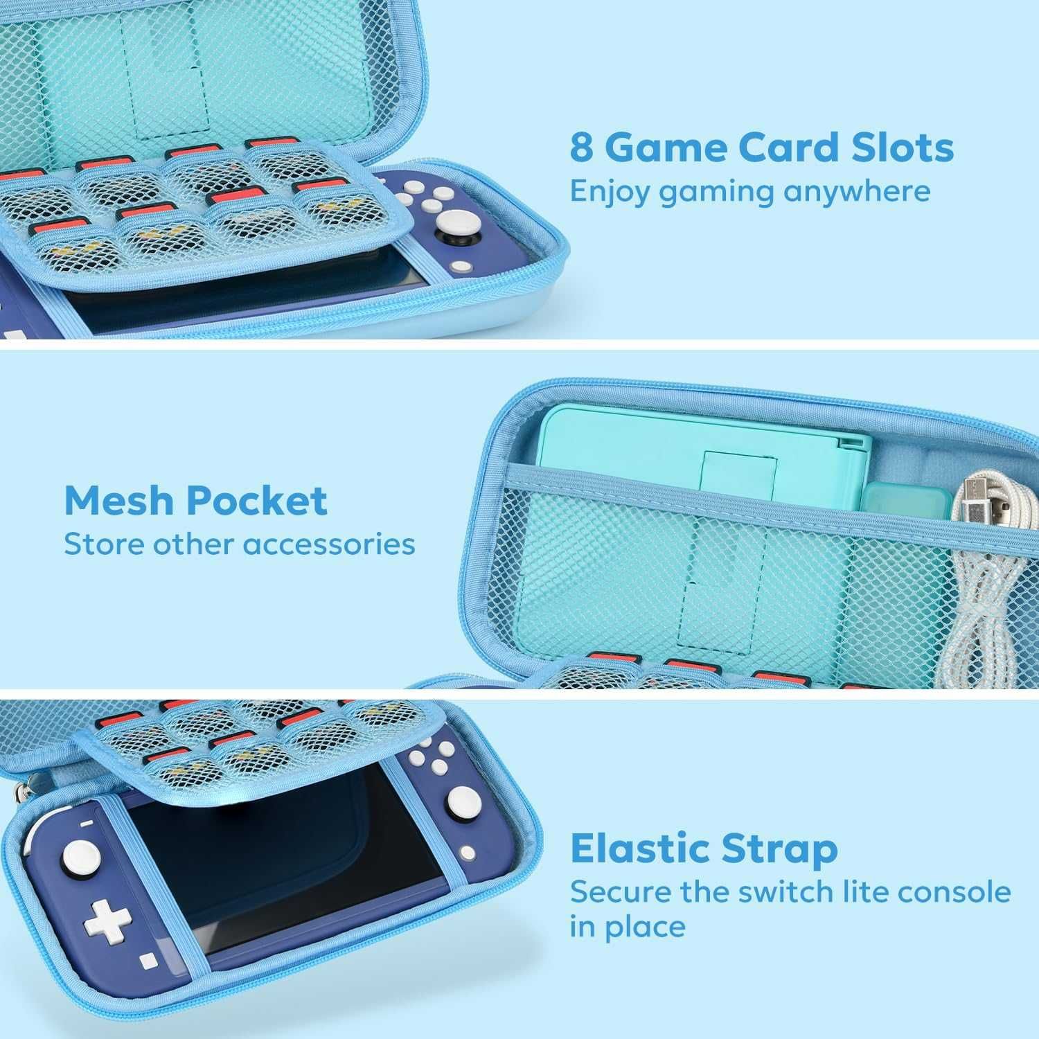 Switch Lite torba do przenoszenia, innoAura 15 w 1 Switch Lite