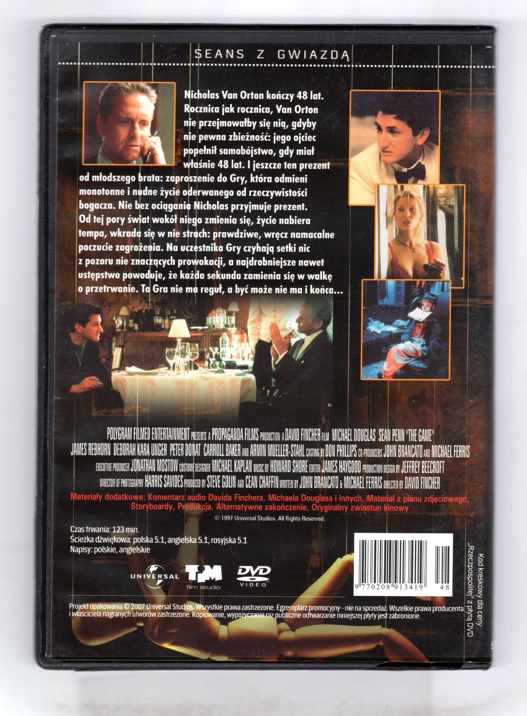 Gra (DVD)  Michael Douglas, Sean Penn