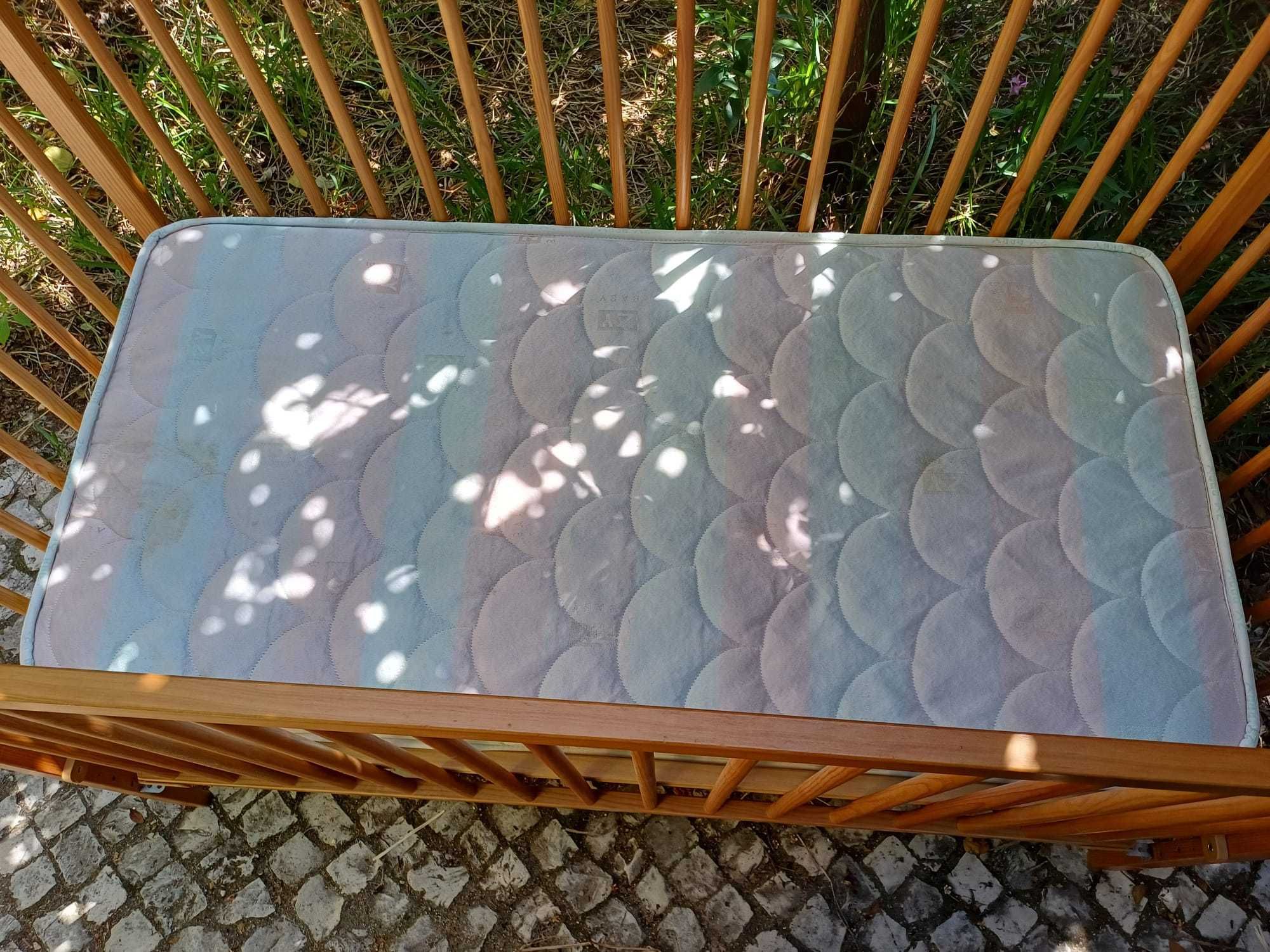 Colchão Zippy para cama de bebé ou criança, 120 x 60 cm, e resguardo