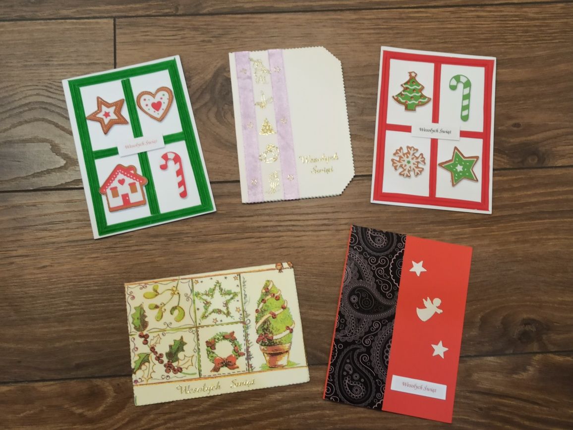 Kartki świąteczne, kartki na Boże Narodzenie, kartki handmade