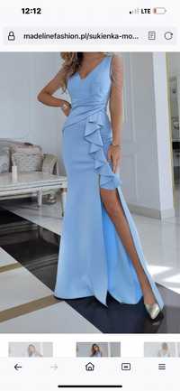 Sukienka długa błękitna