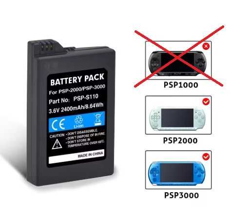 Bateria 2400mAh do konsoli PSP Slim mod. 200x-300x * NOWA * Wejherowo