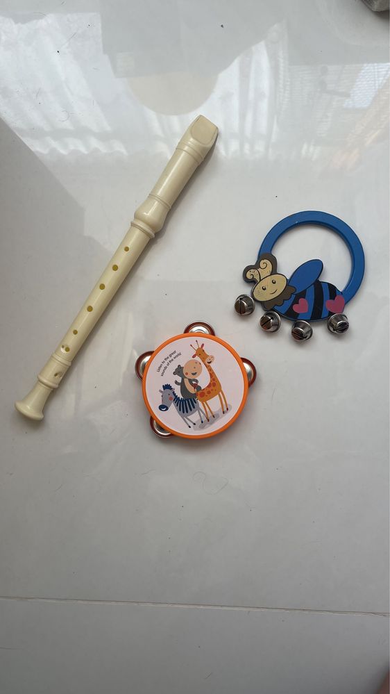Детская музыкальная игрушка погремушка дудочка флейта бубенцы