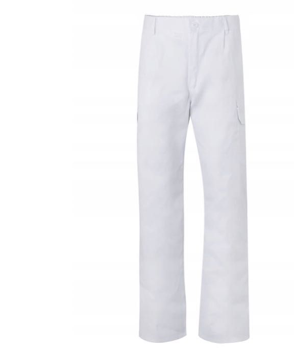 VELILLA 345 - spodnie robocze wielokieszeniowe W KOLORZE BIAŁYM