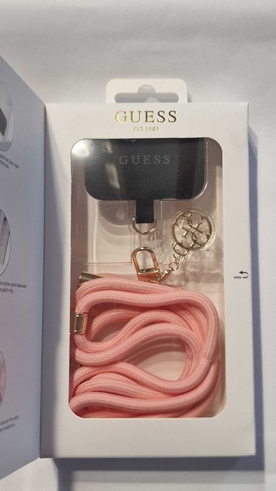 Smycz do telefonu Pasek GUESS Crossbody Cord Różowy nowy