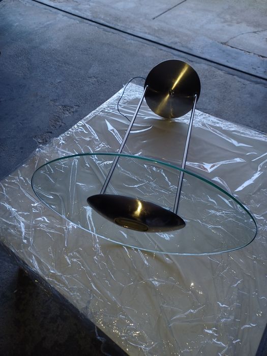 Camdeiro de teto inox e vidro em Led